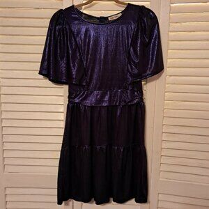 BEAUTIFUL GRACE KARIN SHIMMER PURPLE PARTY DRESS SMALL